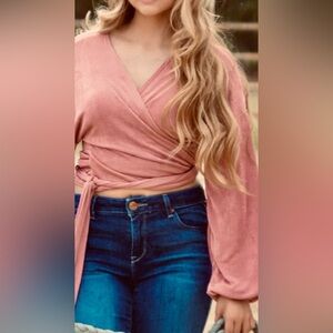 Wrap blush top